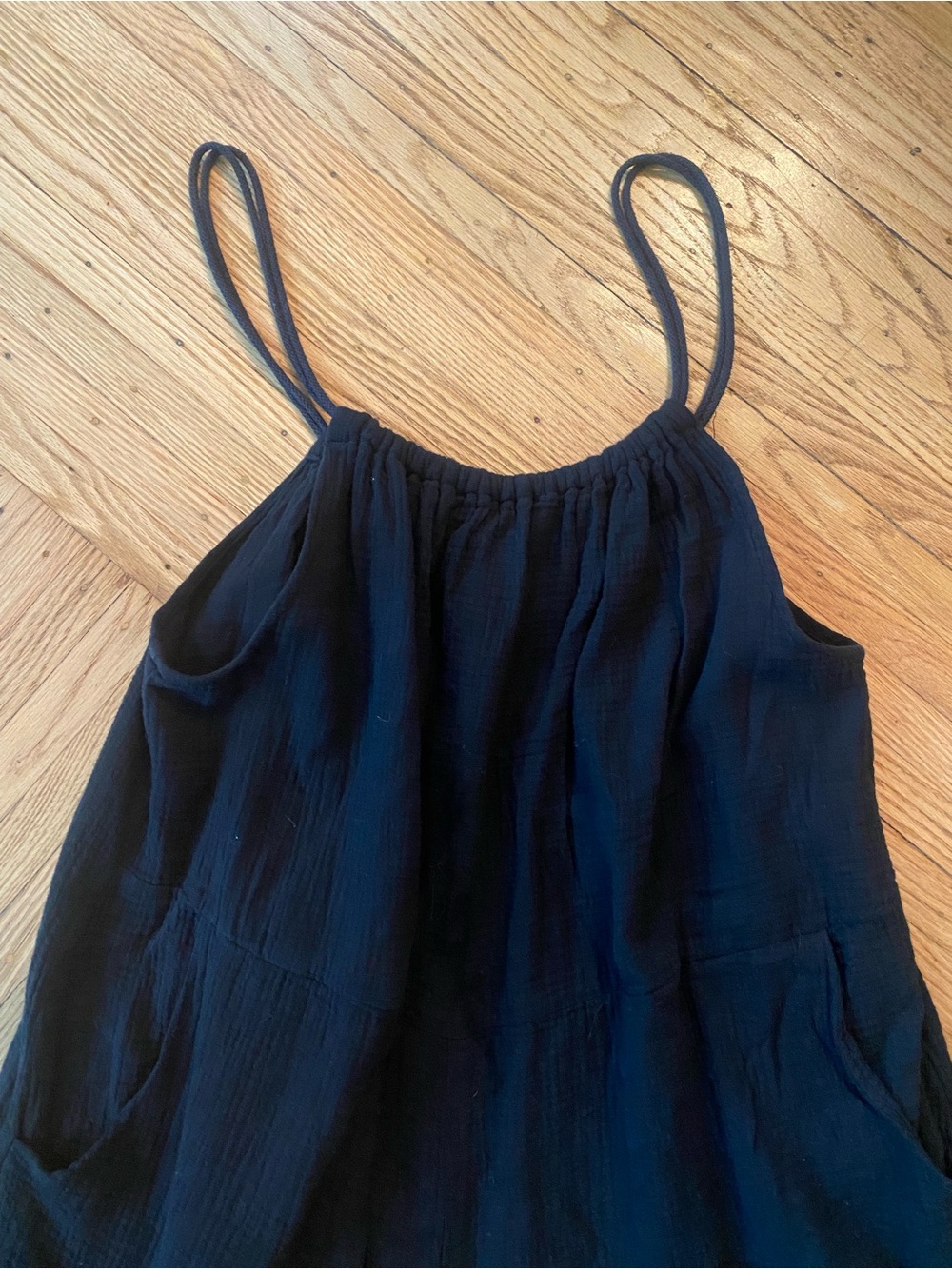 Women’s Black Spaghetti-Strap Jumpsuit